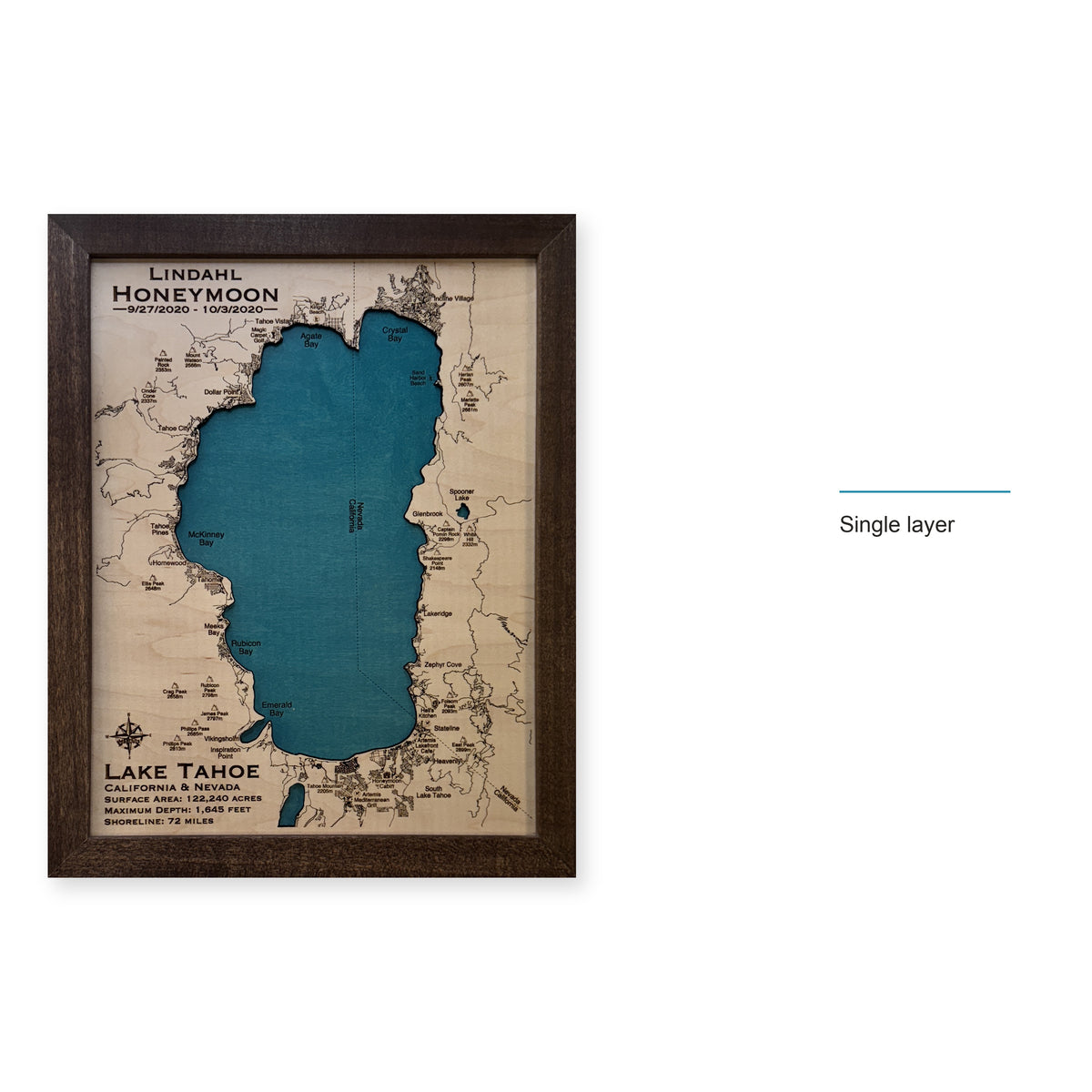 Tahoe Lindahl wood map — single layer, layer option shown