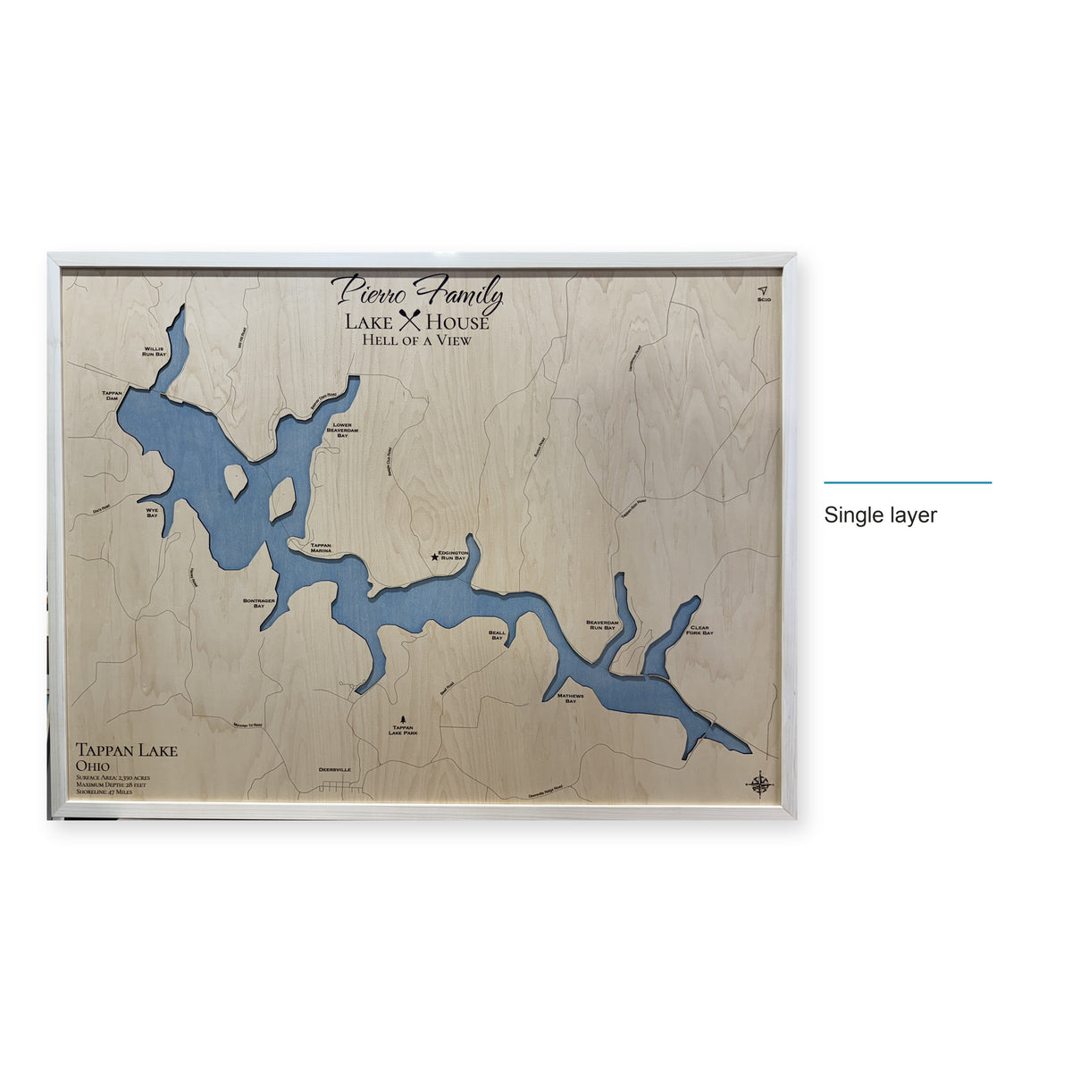 Tappan Pierro wood map — single layer, layer option shown