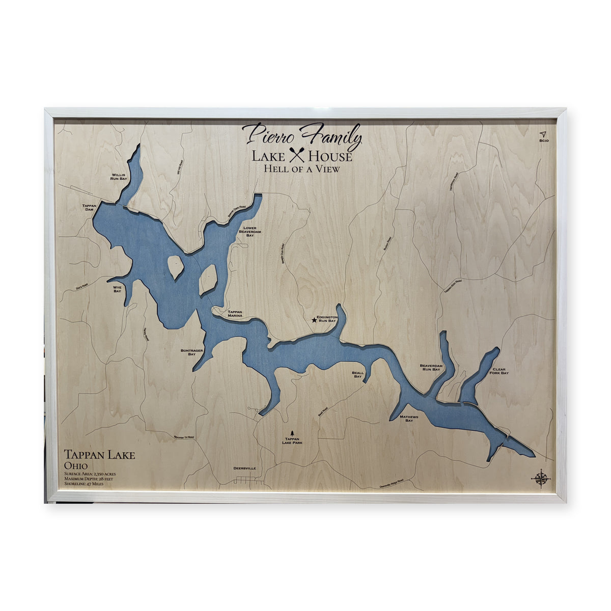 Tappan Pierro wood map — single layer, white background
