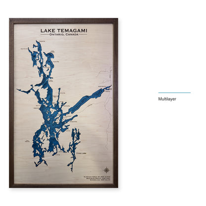 Temagami Walnut wood map — multilayer, layer option shown