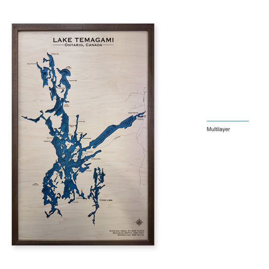 Temagami Walnut wood map — multilayer, layer option shown
