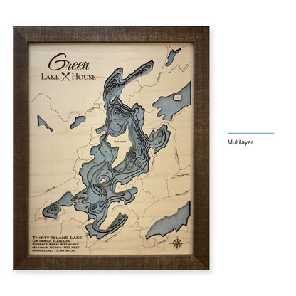 Thirty Island Green wood map — multilayer, layer option shown