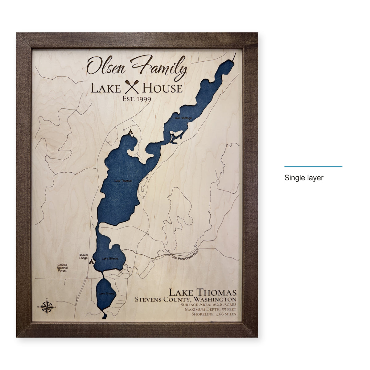 Thomas Olsen wood map — single layer, layer option shown