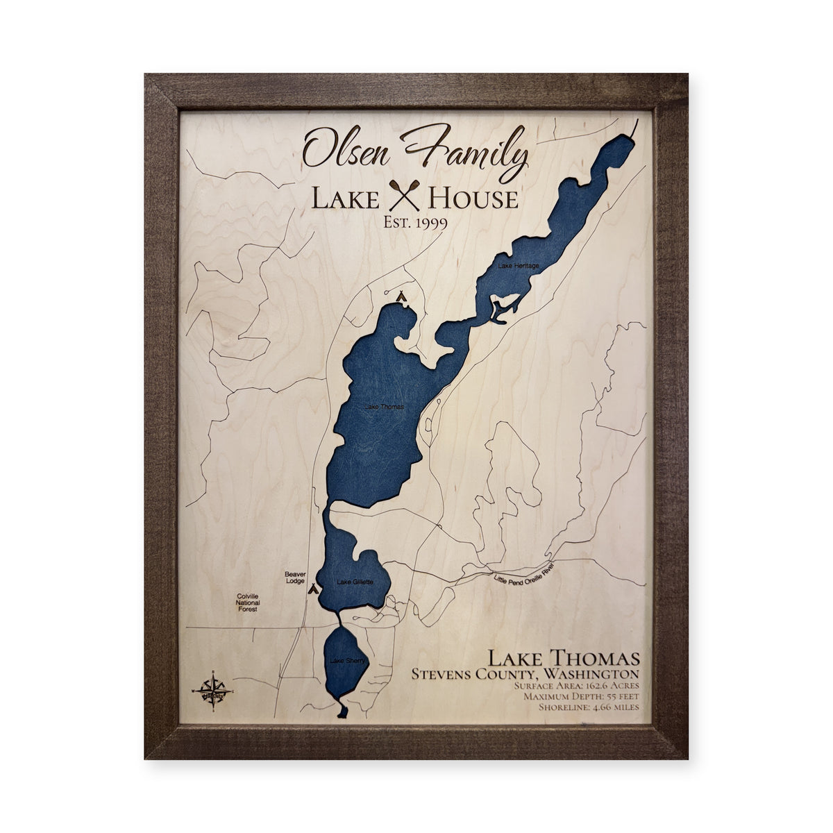 Thomas Olsen wood map — single layer, white background