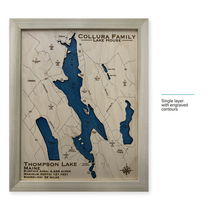 Thompson Collura wood map — single layer with engraved contours, layer option shown