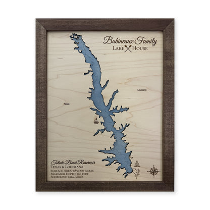Toledo Babineaux wood map — single layer, white background