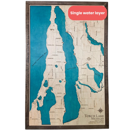 Example of a single water layer map of Torch Lake. 