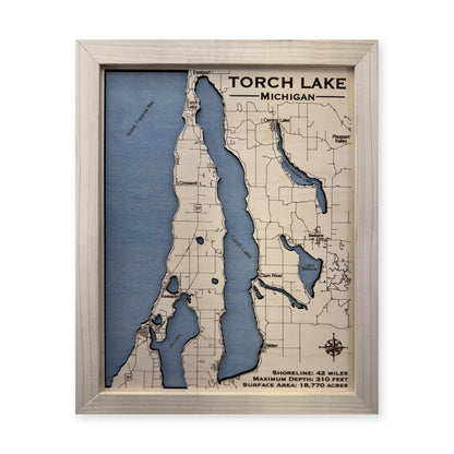 Torch Natural Single wood map — single layer, white background