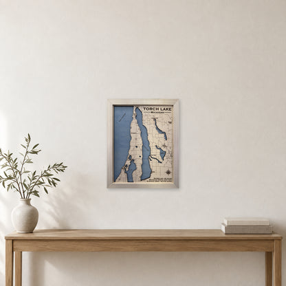 Torch Natural Single wood map — single layer, staged room mockup