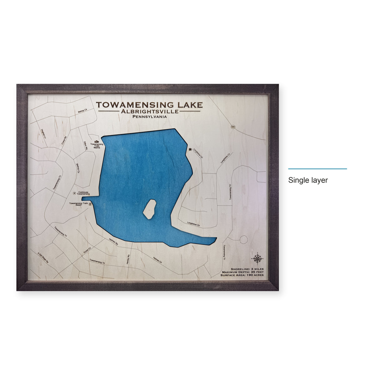 Towamensing Single wood map — single layer, layer option shown