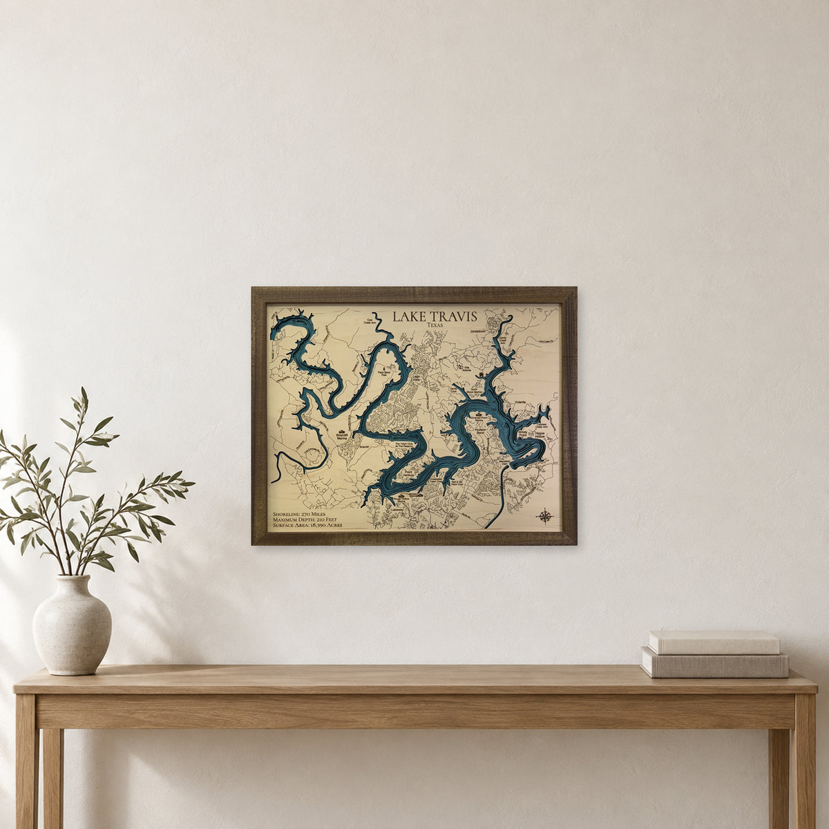 Travis Elizabeth wood map — multilayer, staged room mockup