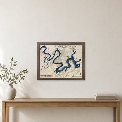 Travis Moorman wood map — multilayer, staged room mockup