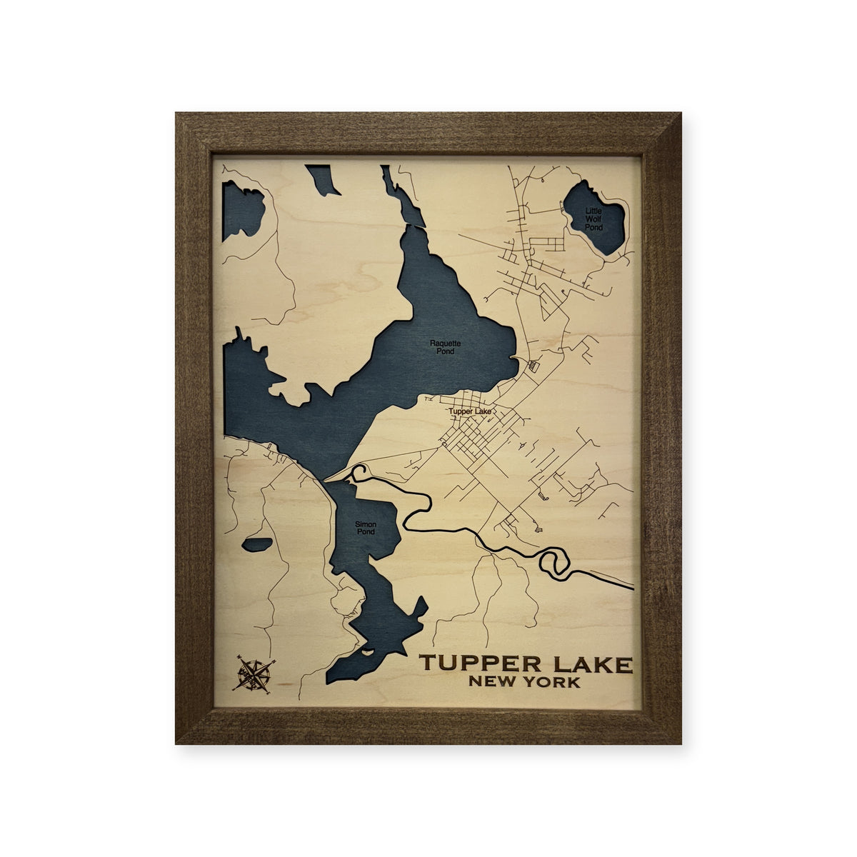 Tupper Cox wood map — single layer, white background