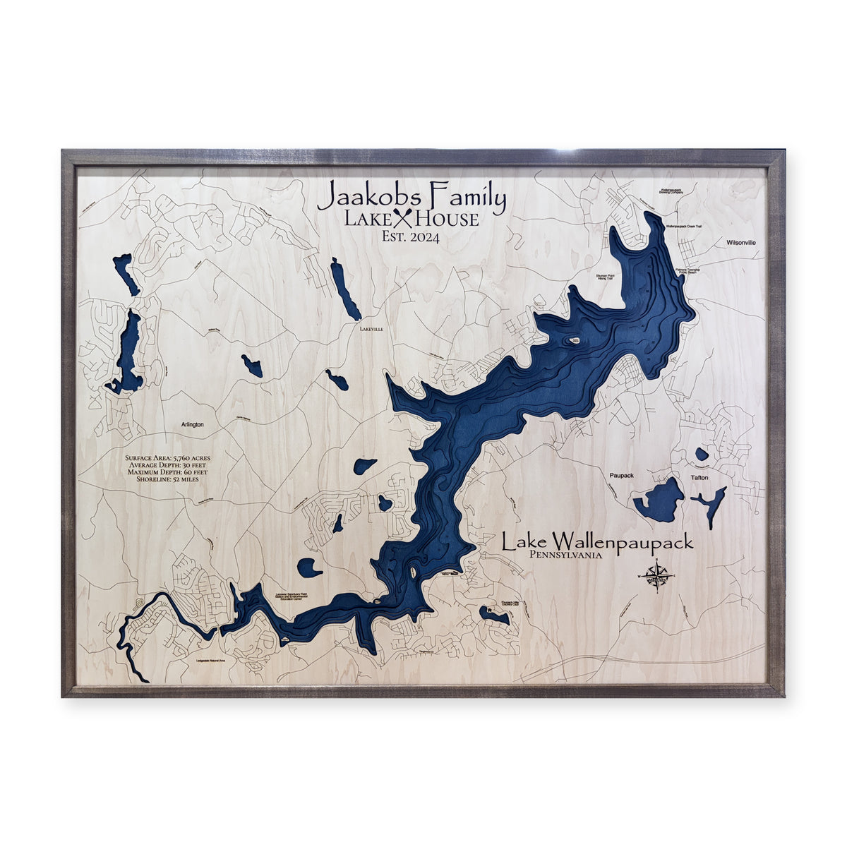 Wallenpaupack Jaakobs wood map — multilayer, white background