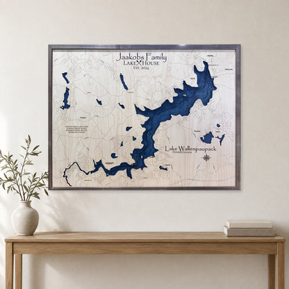 Wallenpaupack Jaakobs wood map — multilayer, staged room mockup