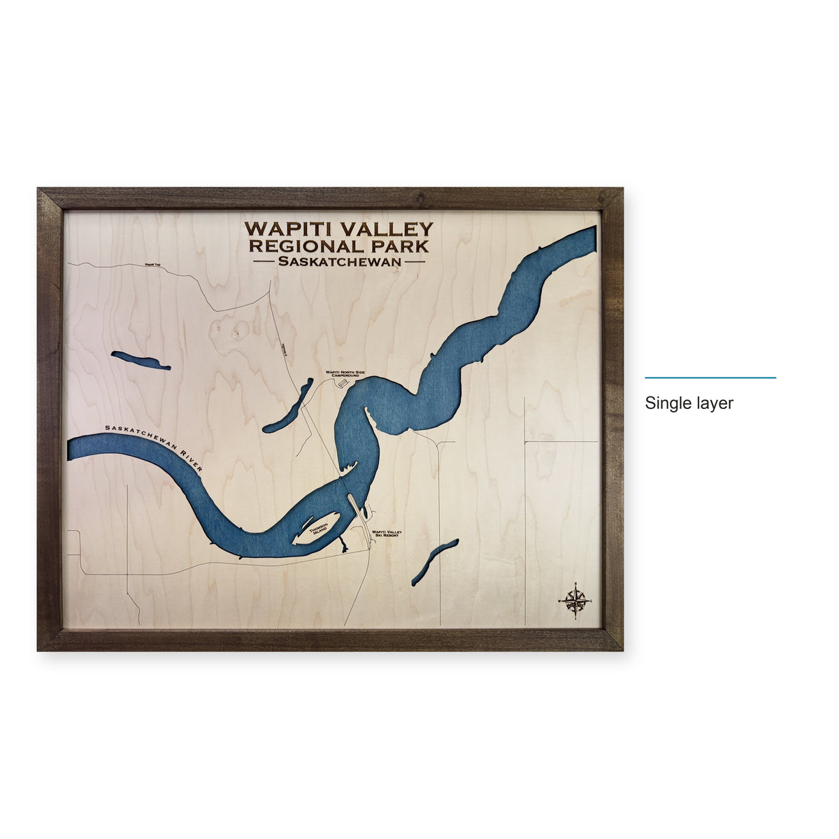 Wapiti Valley wood map — single layer, layer option shown
