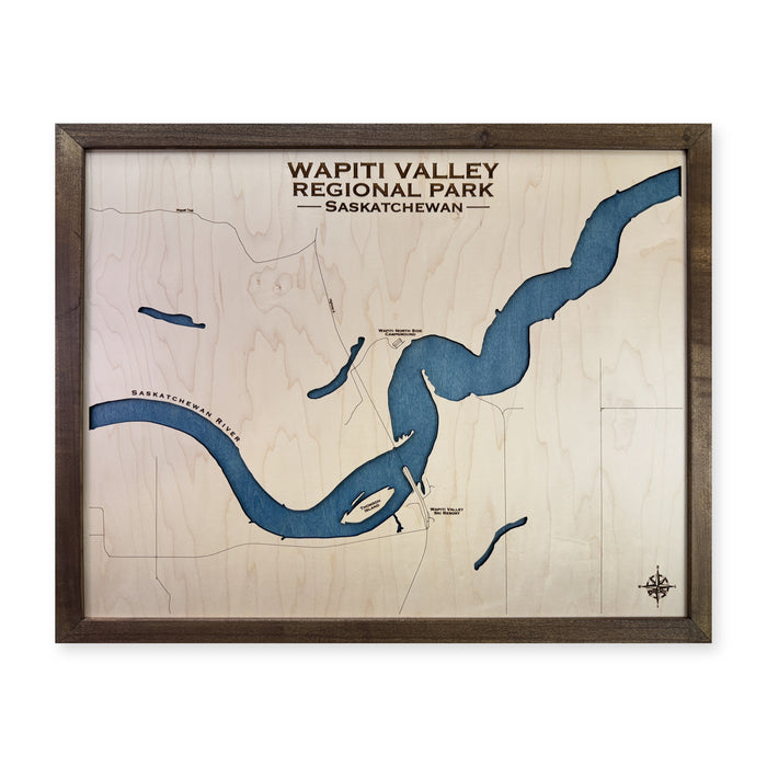 Wapiti Valley wood map — single layer, white background