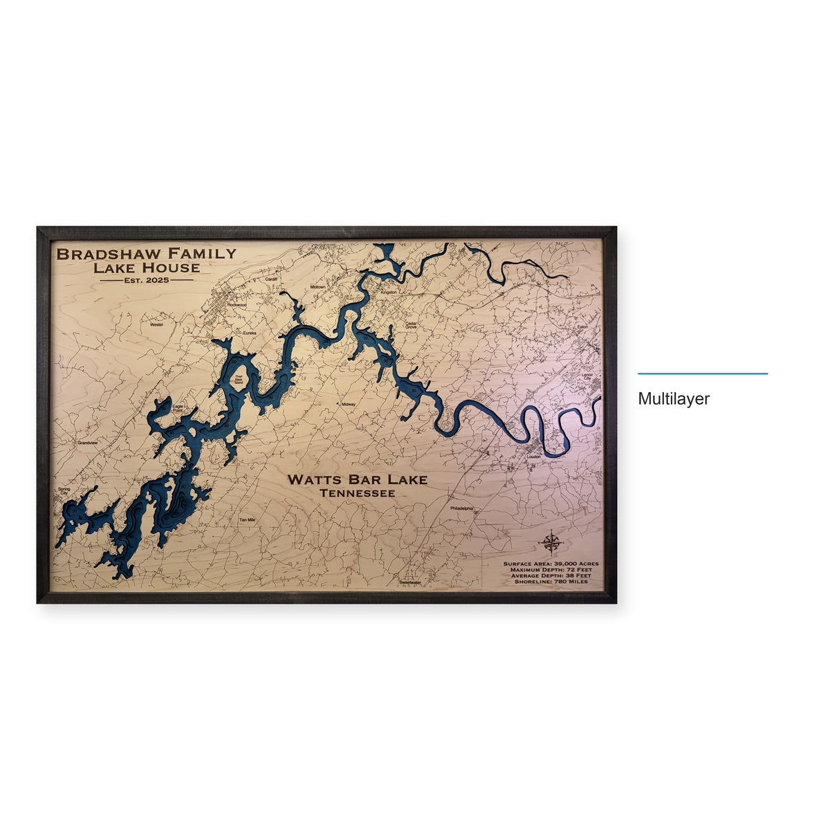 Watts Bar Bradshaw wood map — multilayer, layer option shown