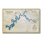 Large wood map of Watts Bar Lake with personalization.