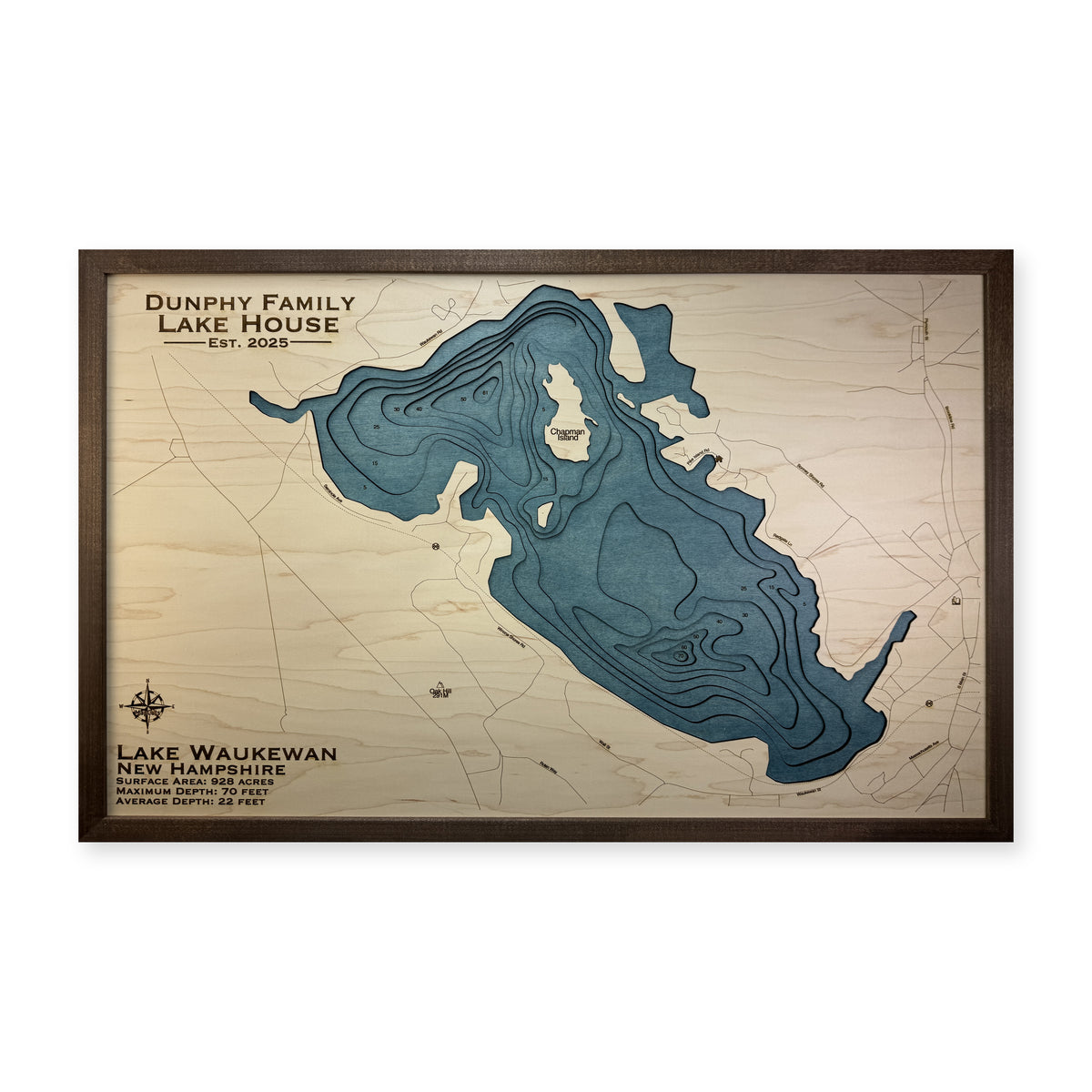 Waukewan Dunphy wood map — multilayer, white background