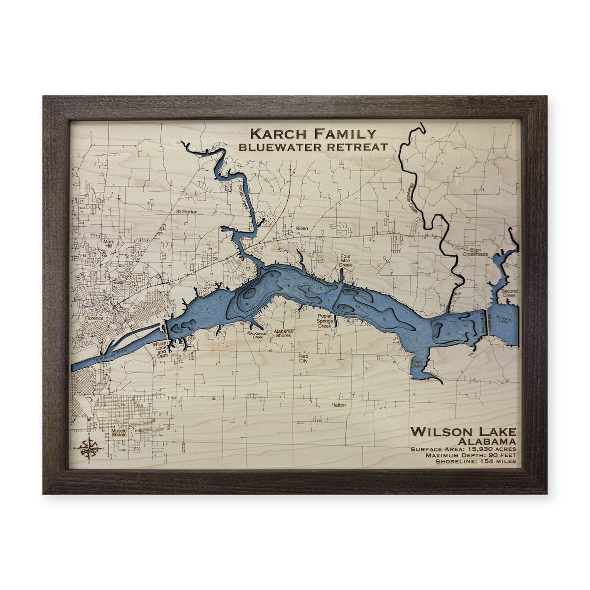 Wilson Karch wood map — multilayer, white background