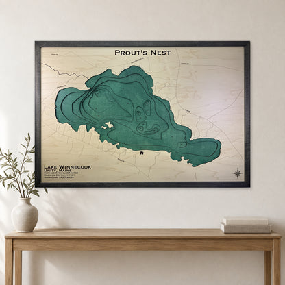 Winnecook Prouts Nest wood map — multilayer, staged room mockup