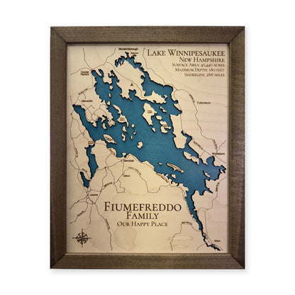 Winnipesaukee Fiumefreddo wood map — single layer, white background
