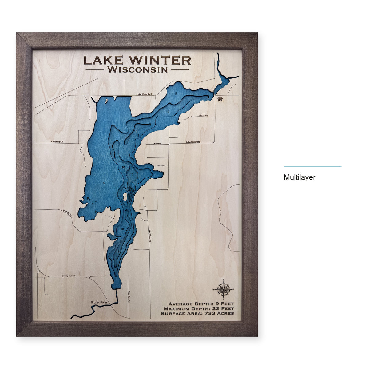 Winter Walnut Multi wood map — multilayer, layer option shown