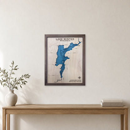Winter Walnut Multi wood map — multilayer, staged room mockup