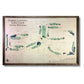 Wooden golf course map of Hawks Landing Golf Club in Verona, Wisconsin, framed on a white background.