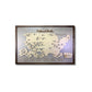 Wooden National Parks Travel Map on a white background. 