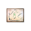 Framed wooden golf map of St. Ives Country Club on a white background.
