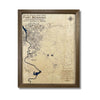 Custom military map of Fort Benning with personalized text. 