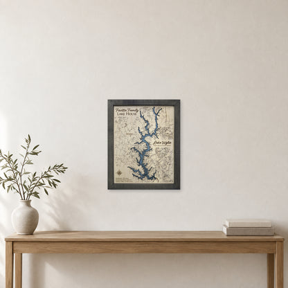 Wylie Favitta wood map — multilayer, staged room mockup