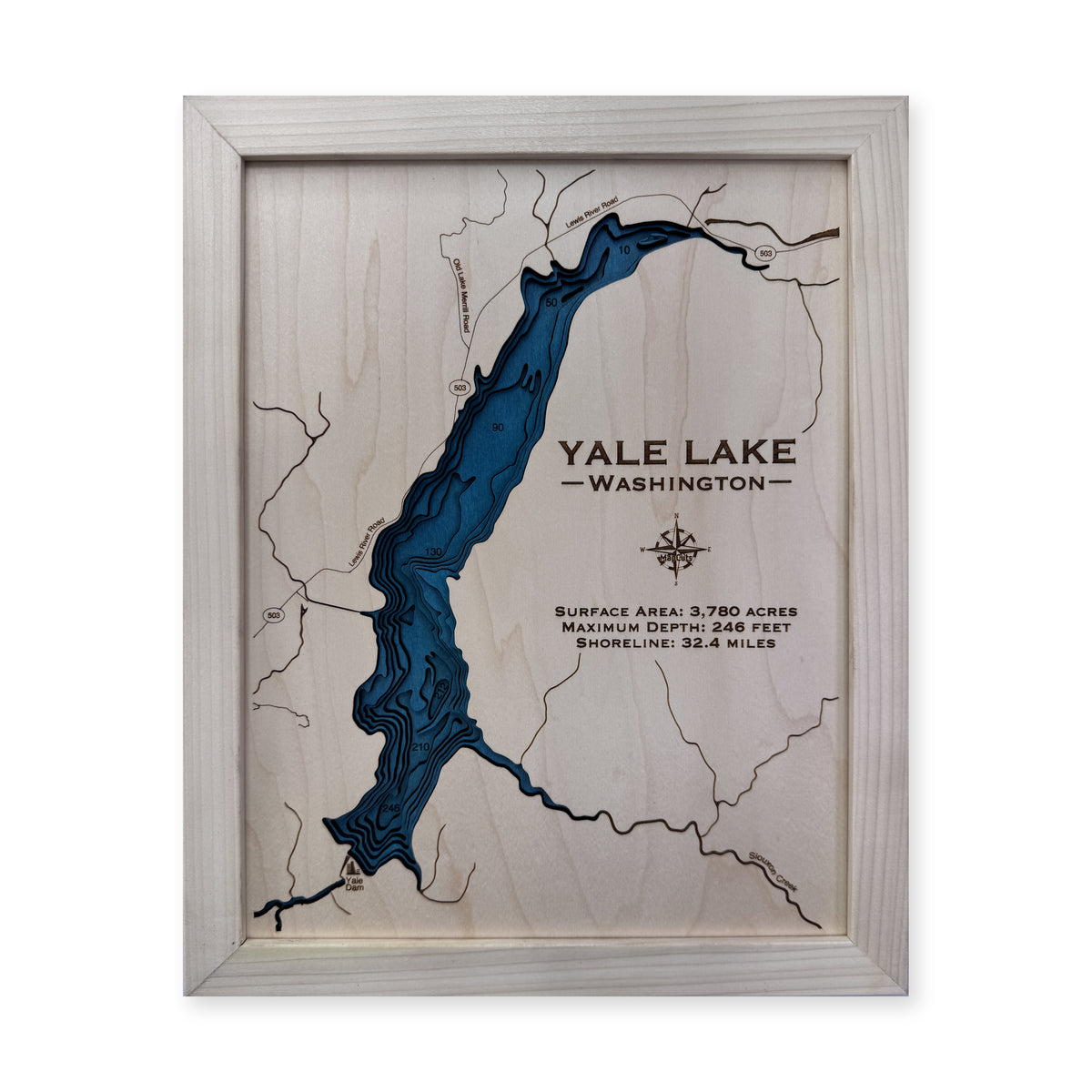 Yale Natural wood map — multilayer, white background